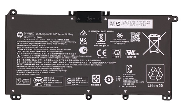 HSTNN-DB9Y Akku (3 Zellen)